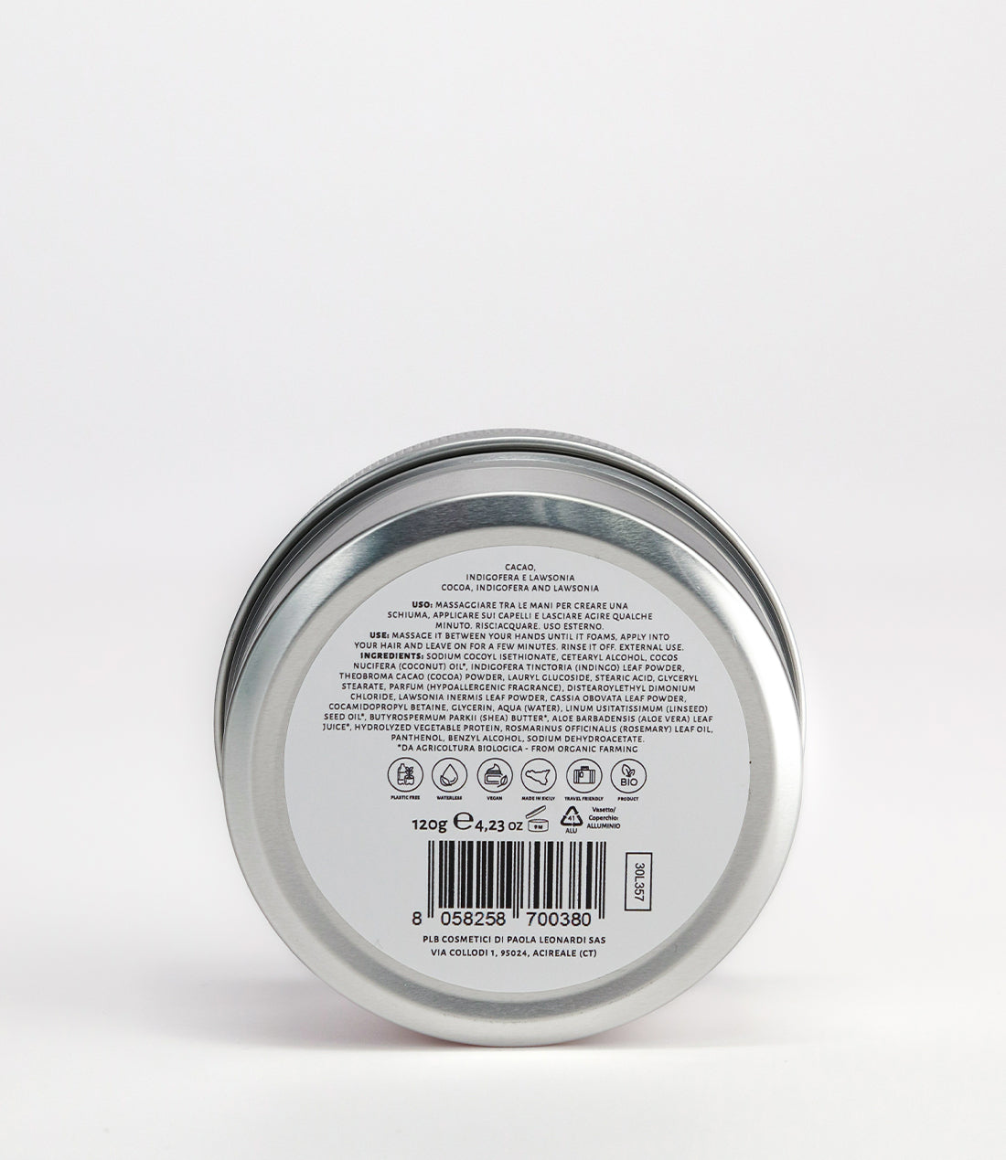 Shampoo solido pigmentato Cocoa Brown - Acate