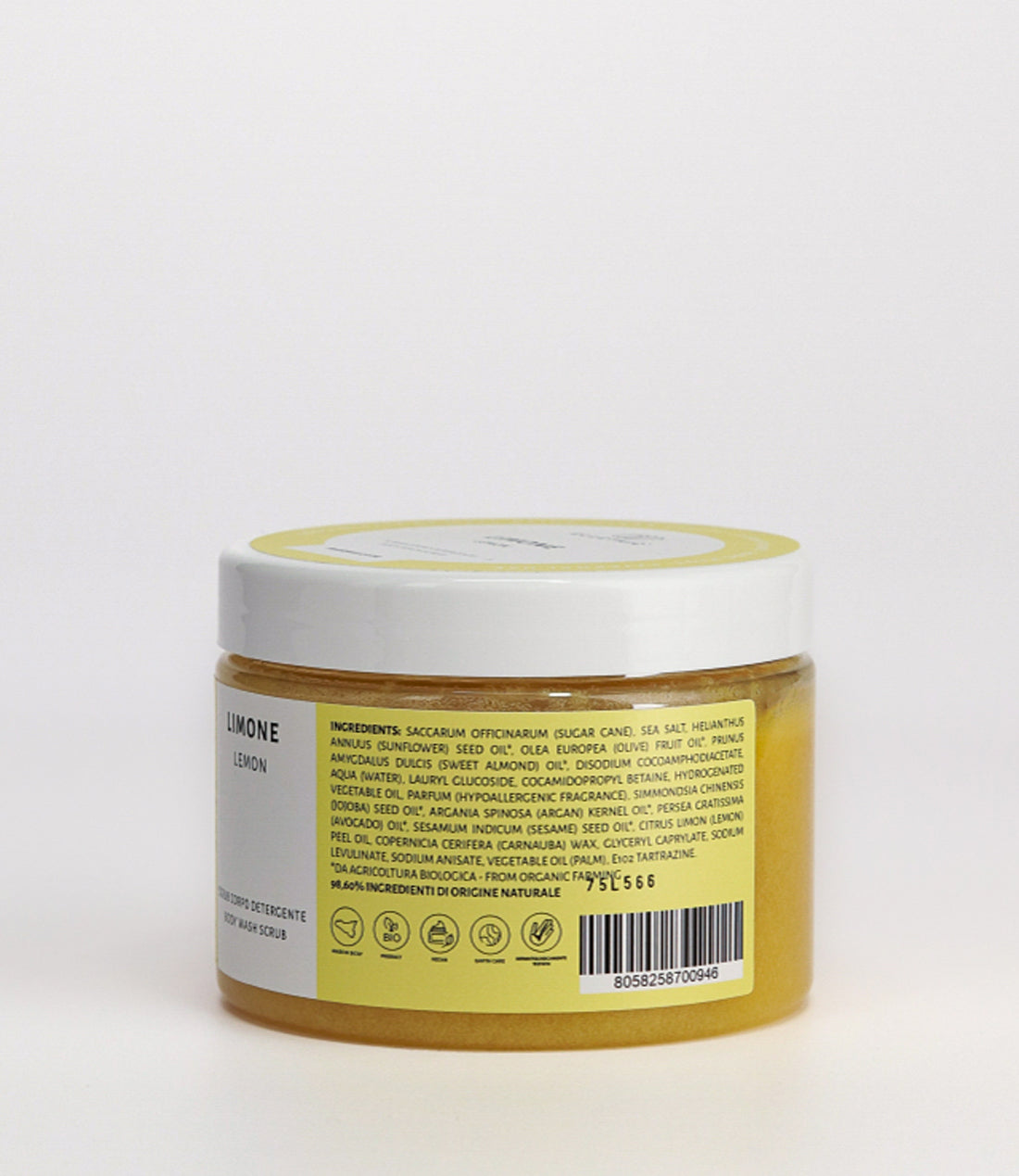 Scrub corpo detergente Limone 500g - Marmillata