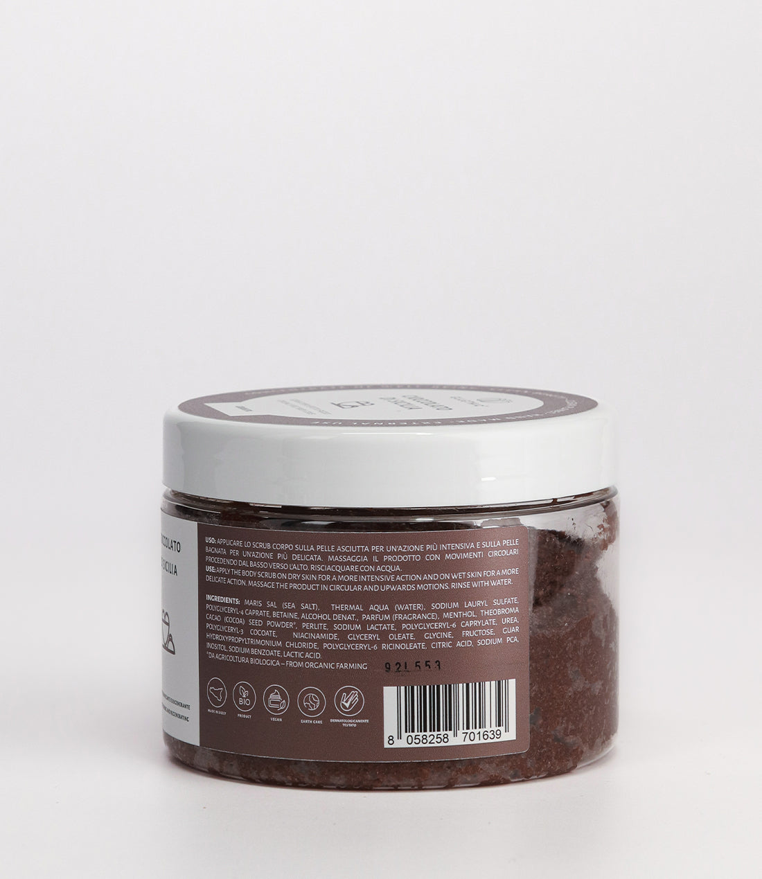 Scrub corpo effetto freddo Cioccolato di Sicilia 500g - Granita