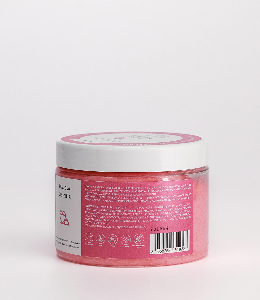 Scrub corpo effetto freddo Fragola di Sicilia 500g - Granita